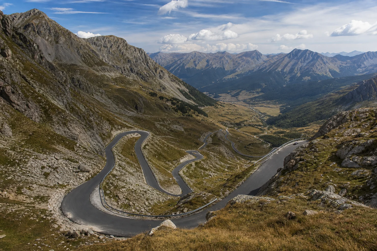 Scenic mountain road through the Balkans