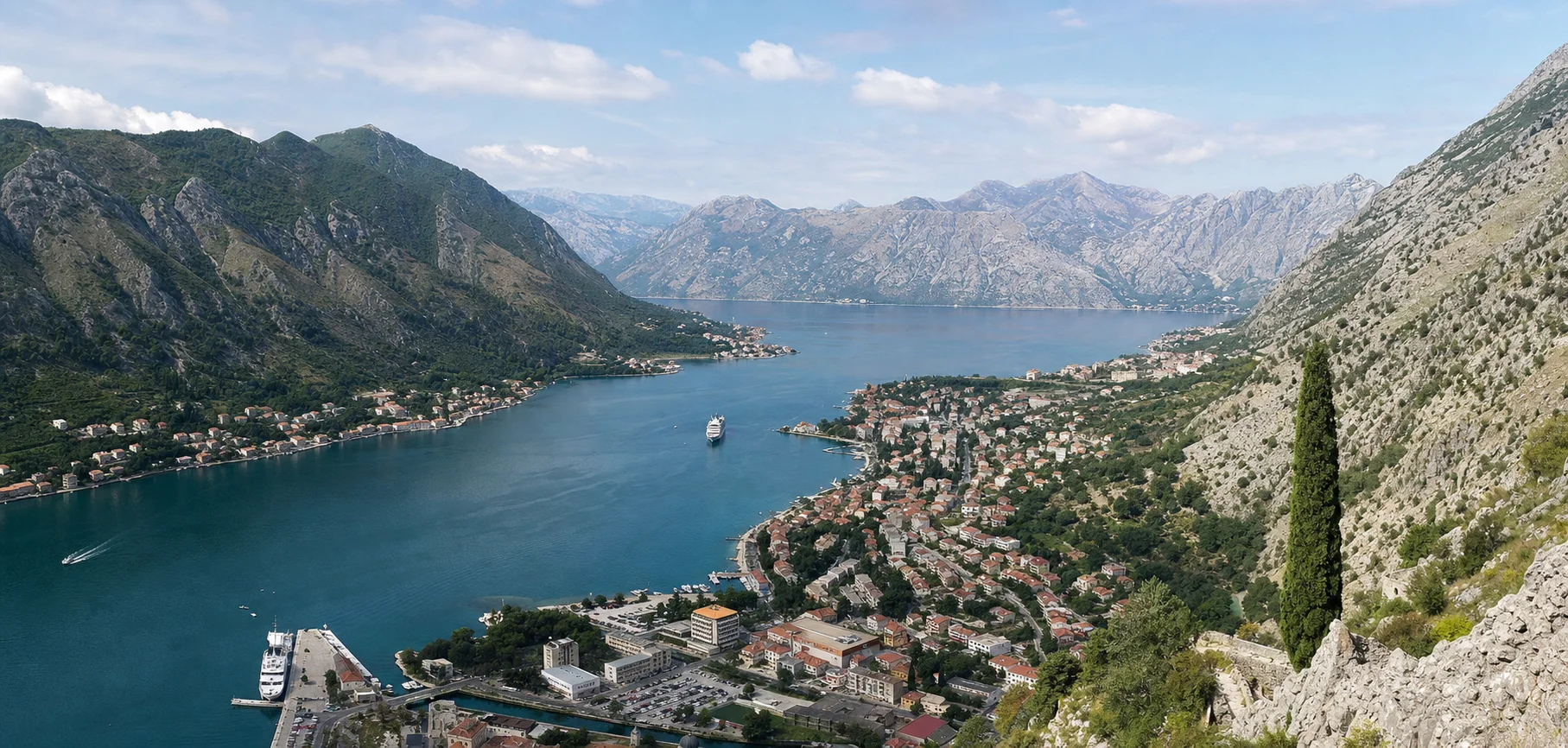 Bay of Kotor Montenegro panorama