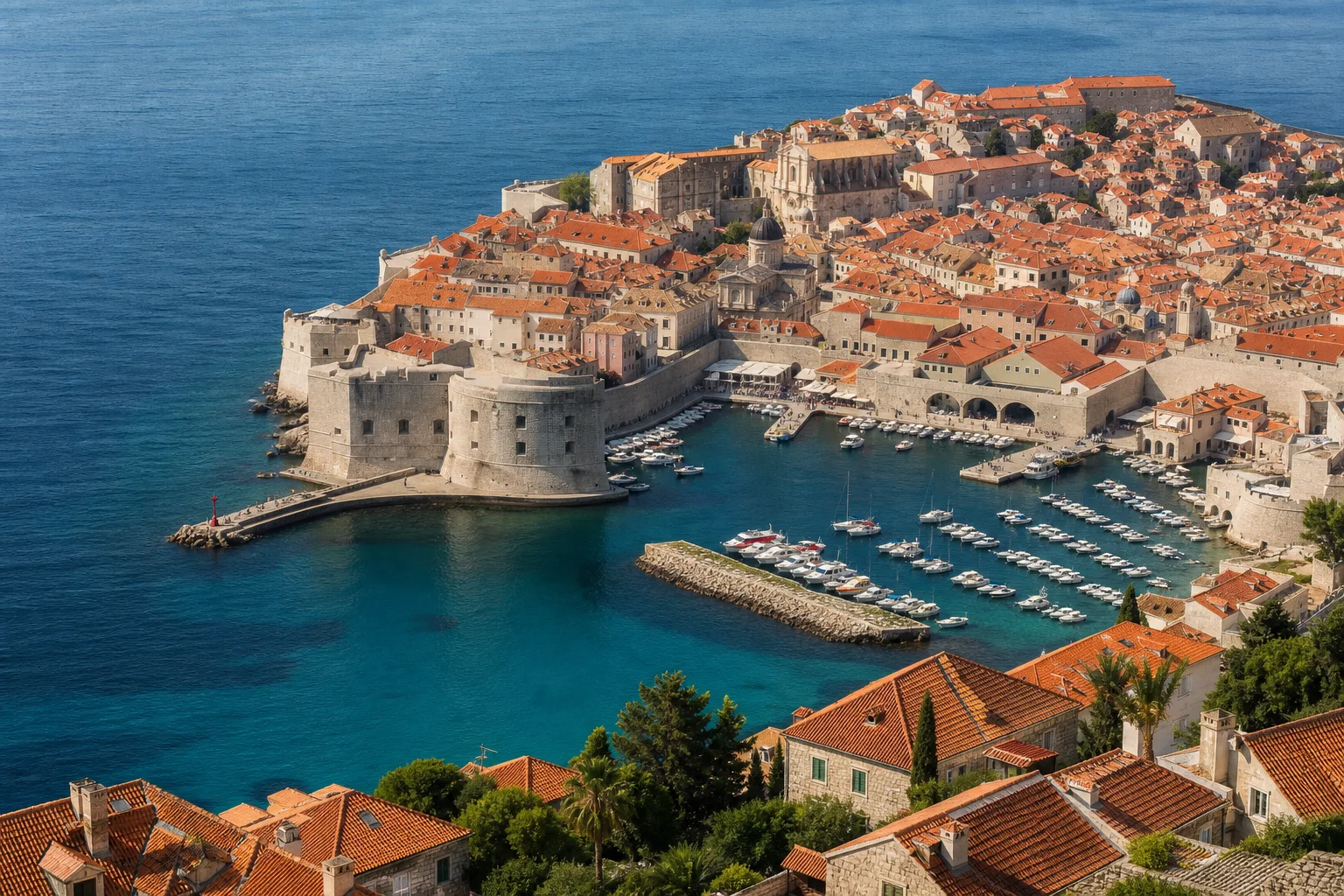 Dubrovnik old town terracotta rooftops